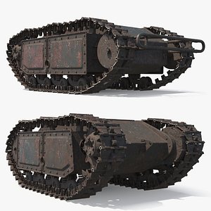 Rusted Tracked Demolition Robot Abandoned