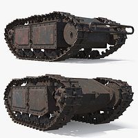 Rusted Tracked Demolition Robot Abandoned