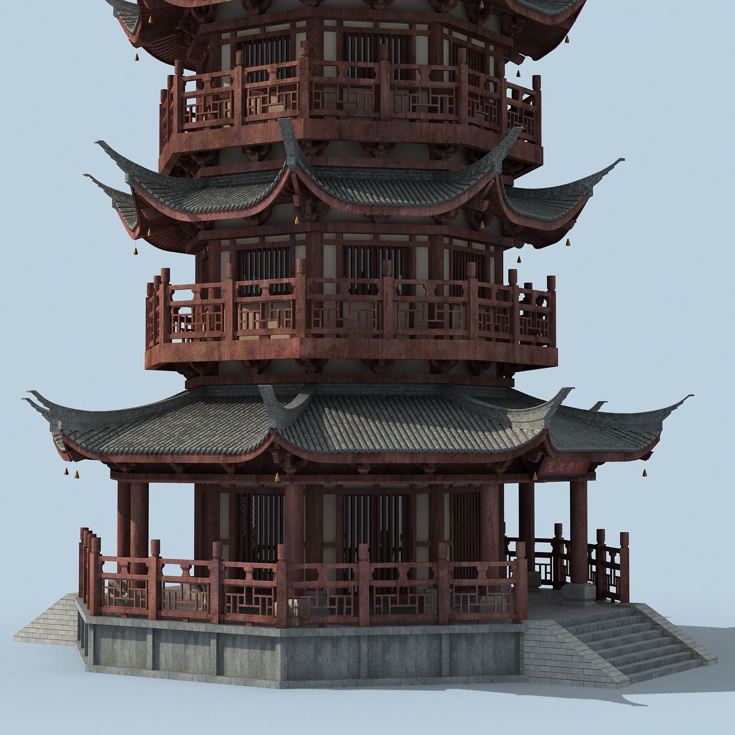 Chinese tower model - TurboSquid 1633075