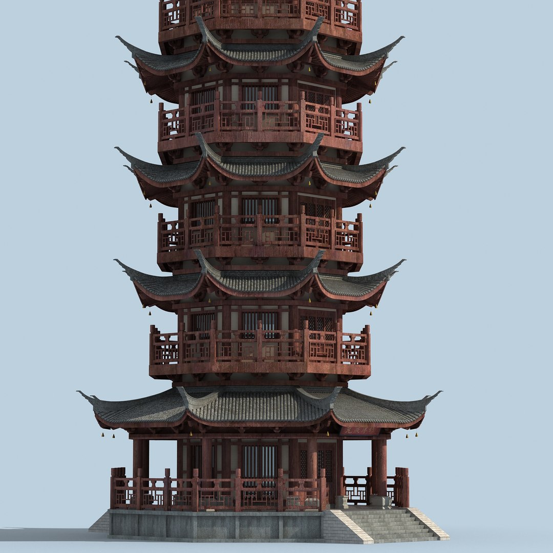 Chinese Tower Model - Turbosquid 1633075