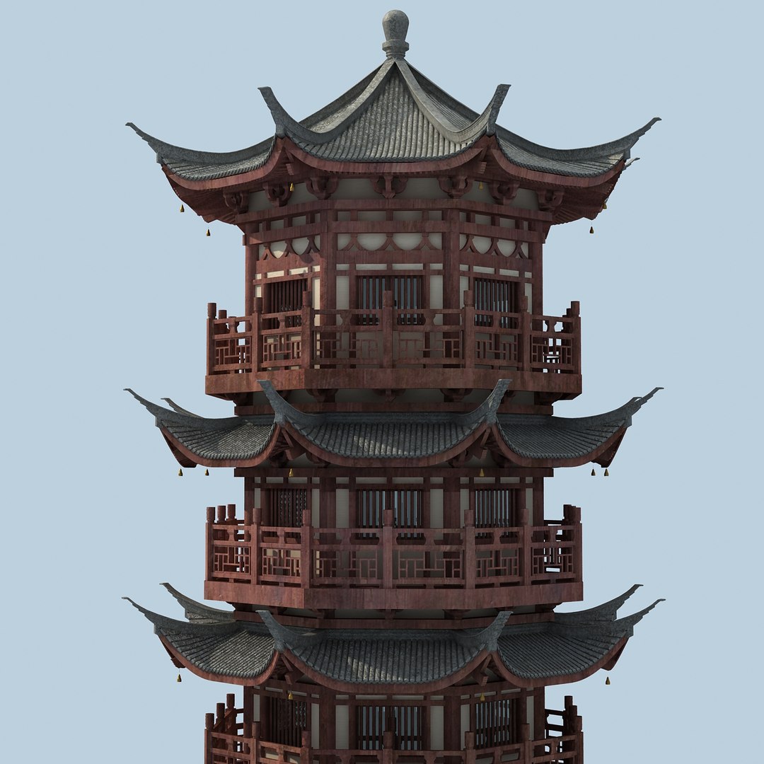 Chinese tower model - TurboSquid 1633075