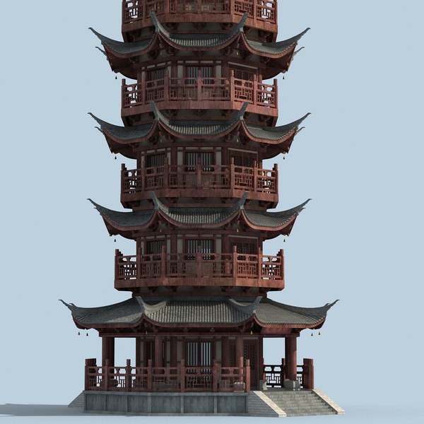 Chinese tower model - TurboSquid 1633075