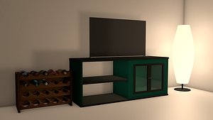 Comp Lamp  wine cooler  tv 3D