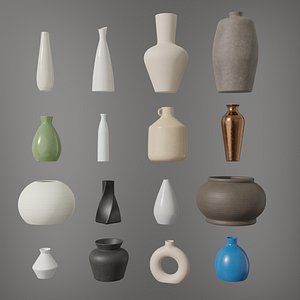 3D Decorative Vases model