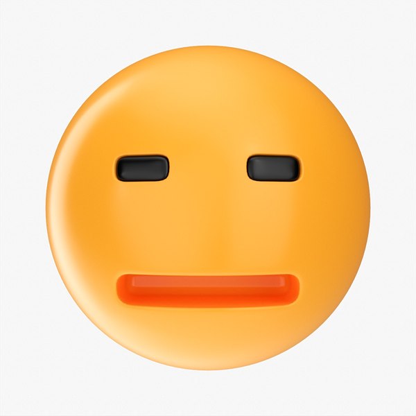 3D model Emoji 016 Expressionless