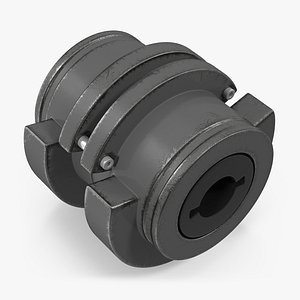 3d model of industrial painted joint 5