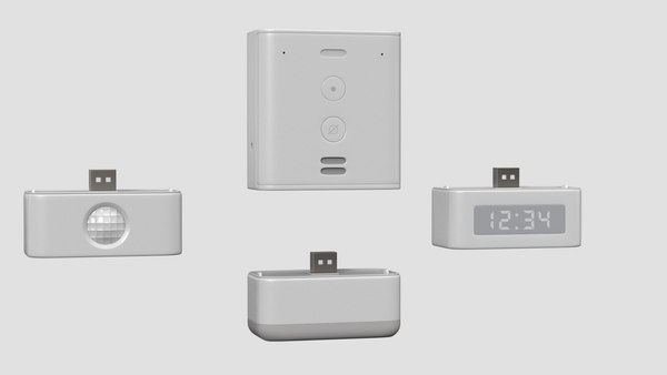 modelo 3d Mini altavoz inteligente Echo Flex Plugin con Alexa y accesorios  - TurboSquid 1691092