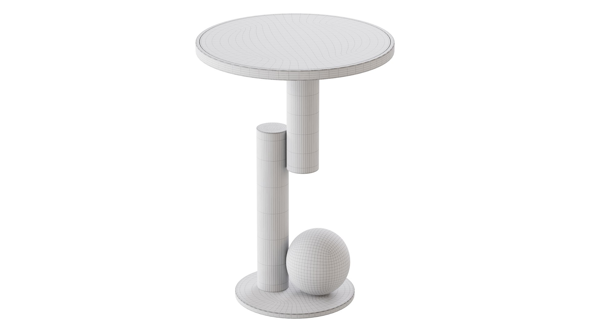 3D Model Simple Round Side Table - TurboSquid 2231761