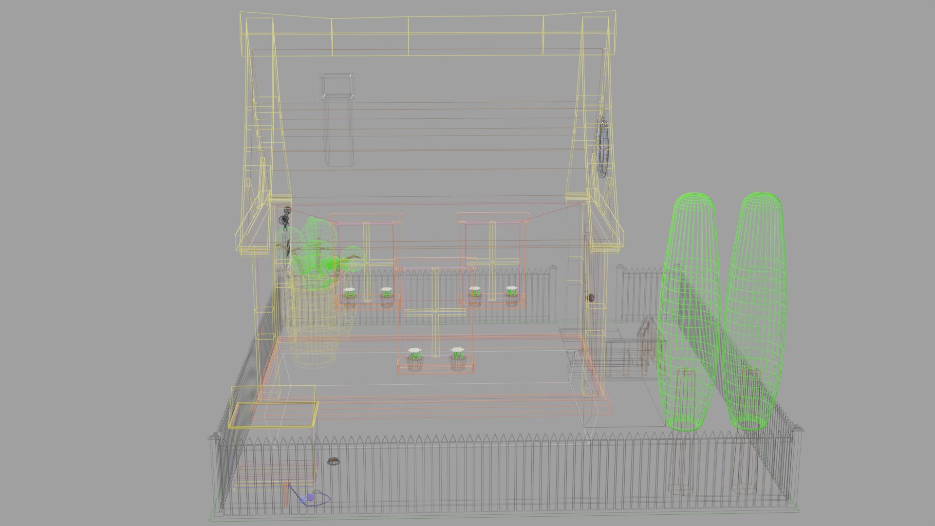 Low Poly House Pink 3D Model - TurboSquid 2010816