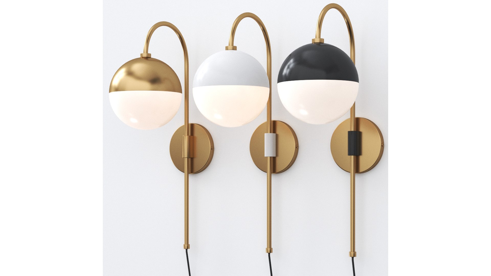 3D MIDCENTURY GLOBE ADJUSTABLE ARM WALL SCONCE TurboSquid 1905098