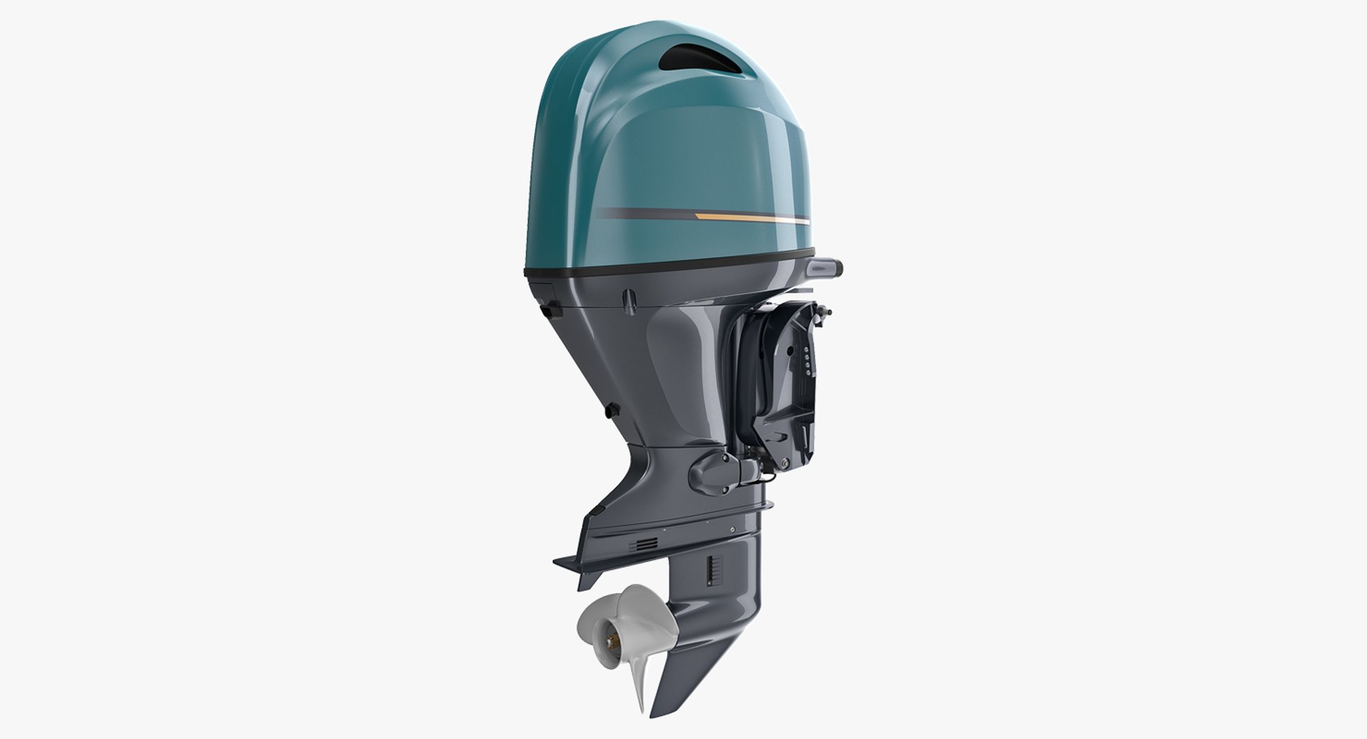 Portable Outboard Boat Motor Generic 3D Model 3D model preview