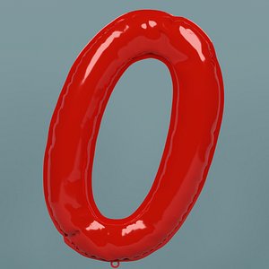 NUMBER 0 BALLOON 3D model