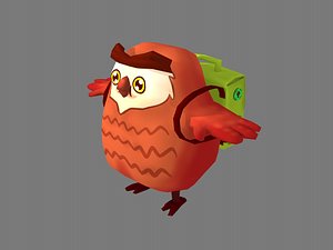 owl schoolbag 3D
