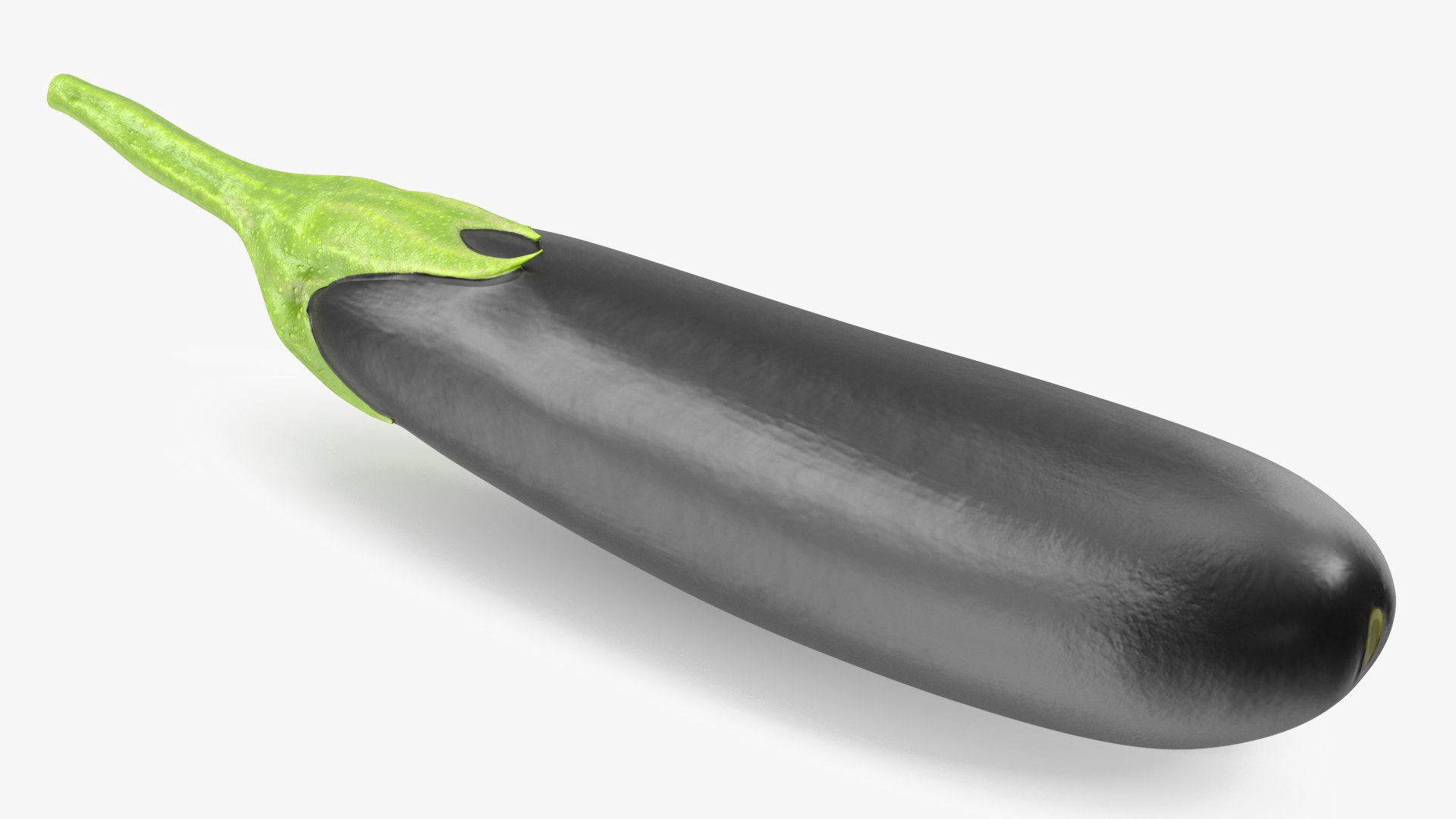 Black European Eggplant 3D model preview