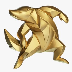 Modern Honey Badger Geometric Figure