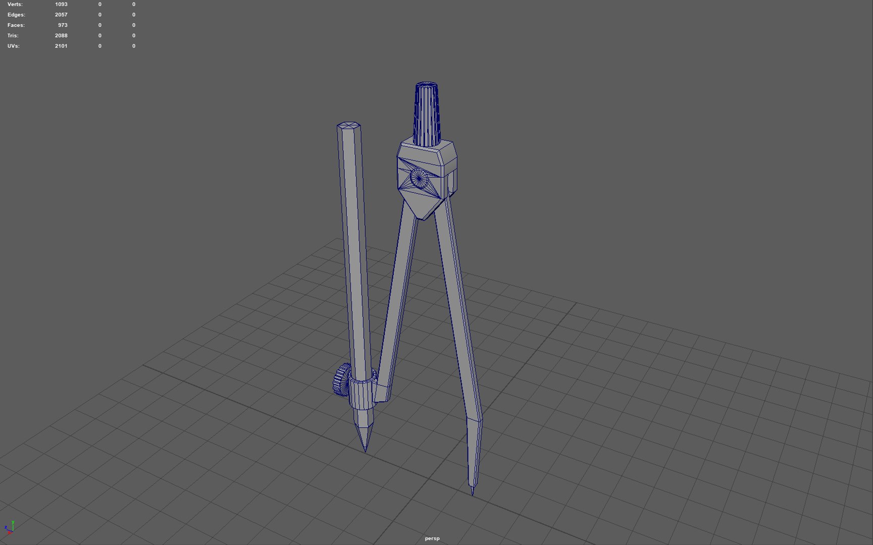3D Compass Drawing Tool Model - TurboSquid 2151231