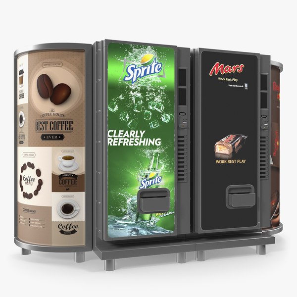 drinks vending machine lightboxes 3D model