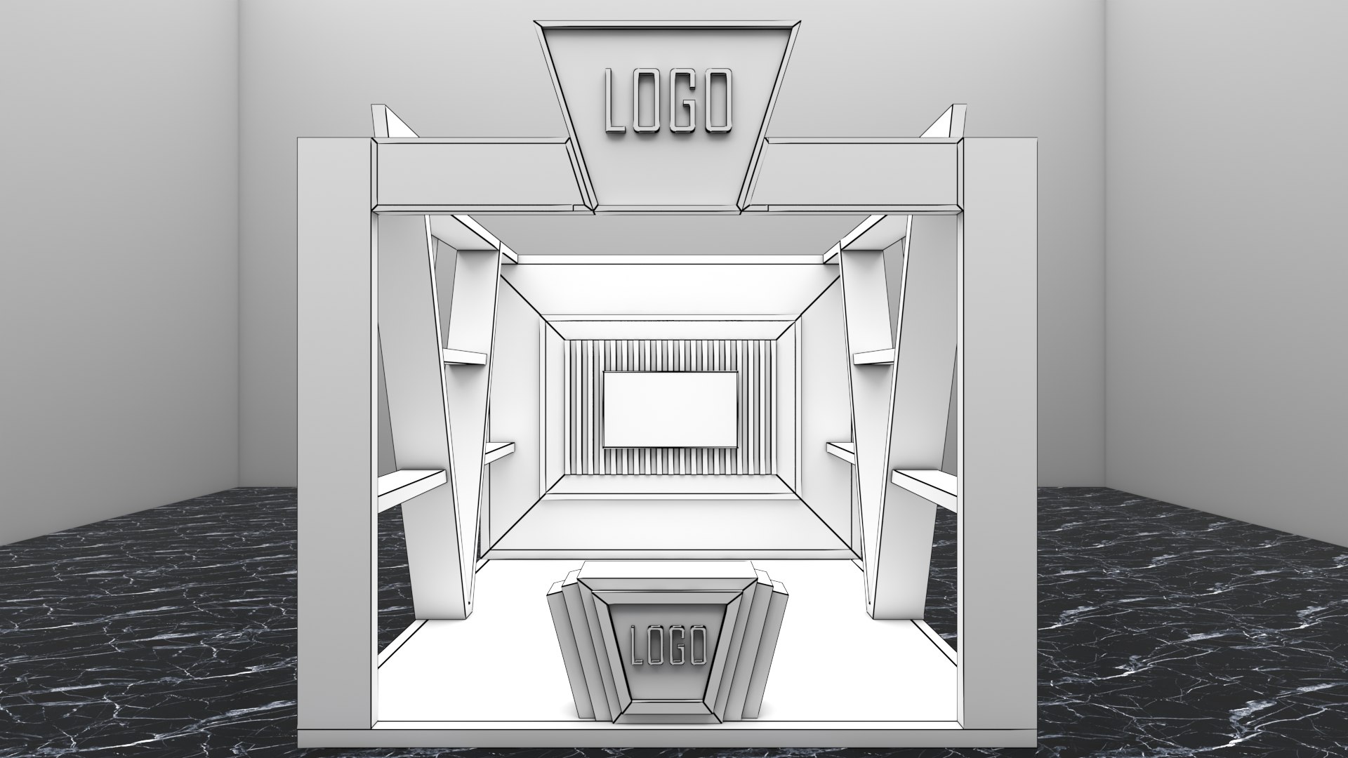 Modern Exhibition Booth and Trade Show Stall 3D model https://p.turbosquid.com/ts-thumb/Pe/OzDk9C/BH/expostall7cam1wireframe/png/1791642350/1920x1080/fit_q87/47f7ab2c82b28429b6f8435811da4334769ec7bc/expostall7cam1wireframe.jpg