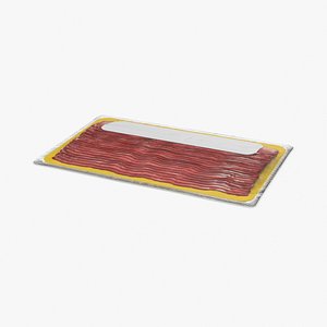 packaged bacon 3D
