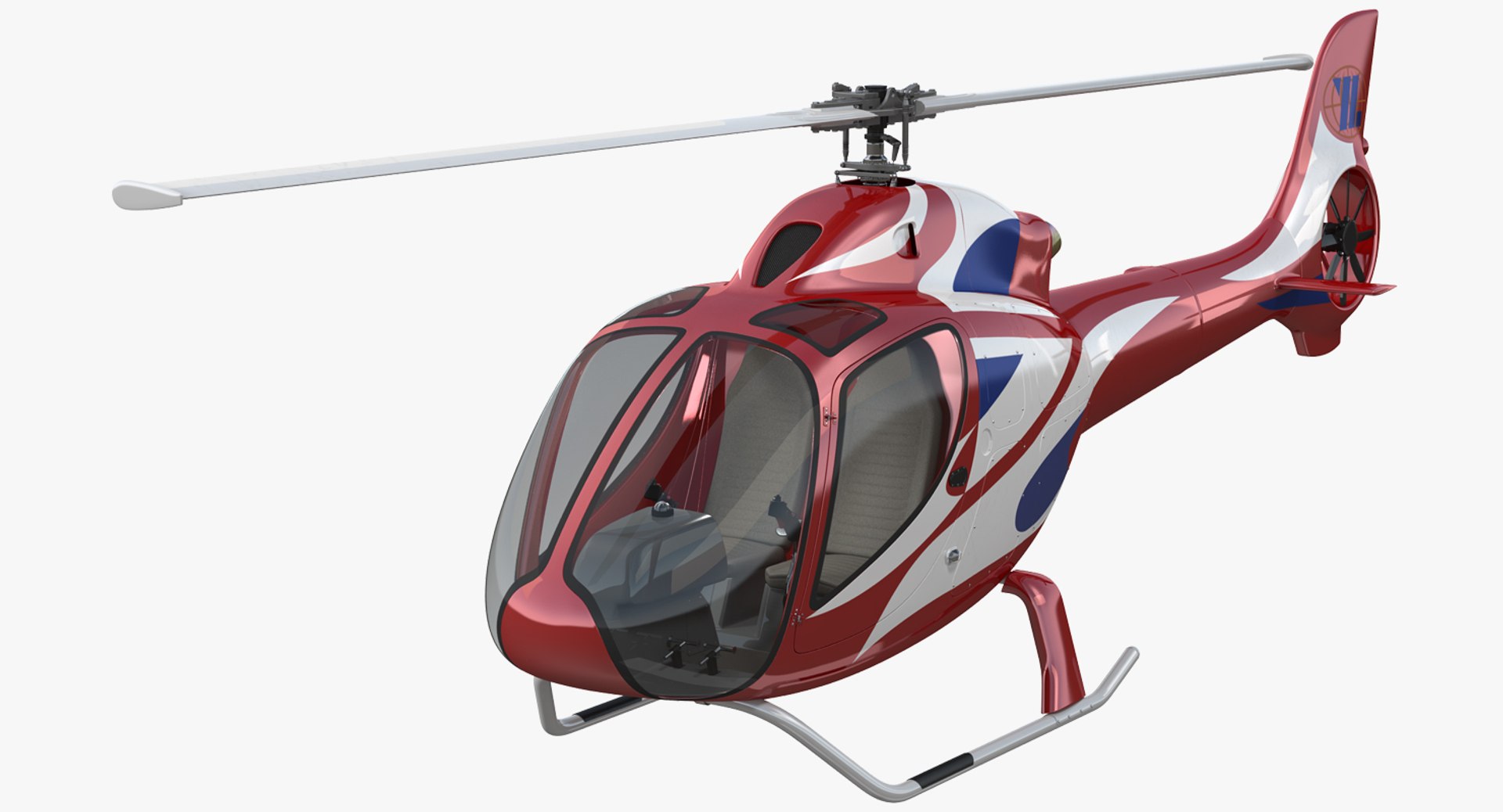 Helicopter RT216 3D Model 3D model preview