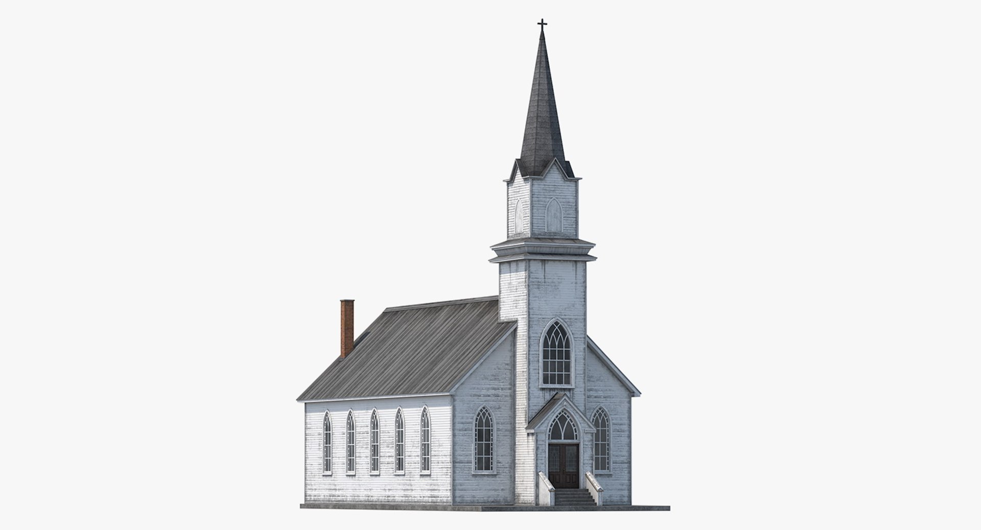 Old Wooden Church 3D model preview