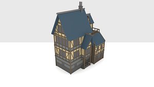 Medieval-styled low-poly house
