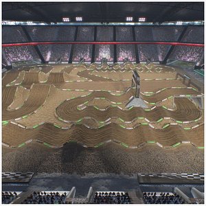 Dirt Cross Stadium Race Track