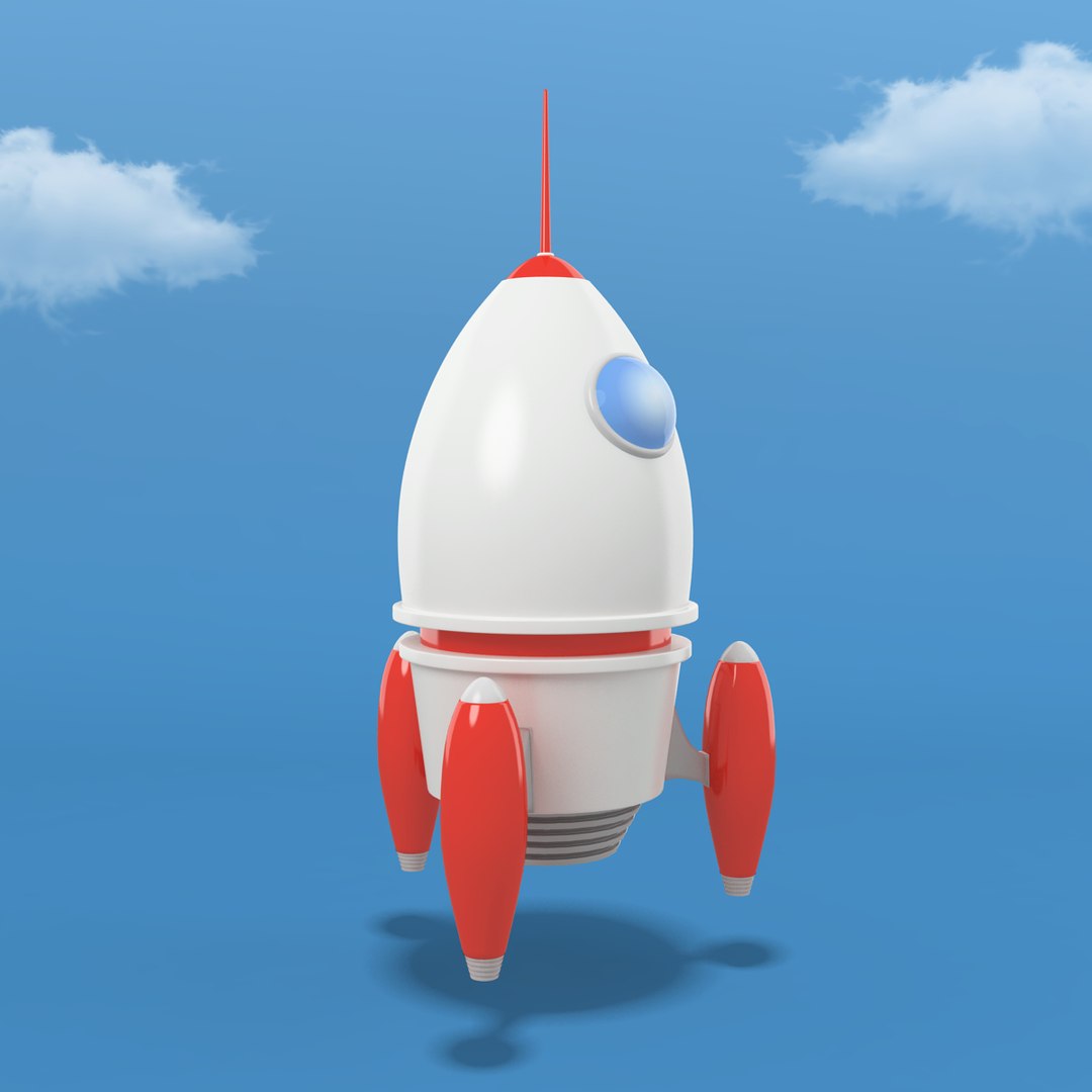 Cartoon Rocket Model - TurboSquid 1277270
