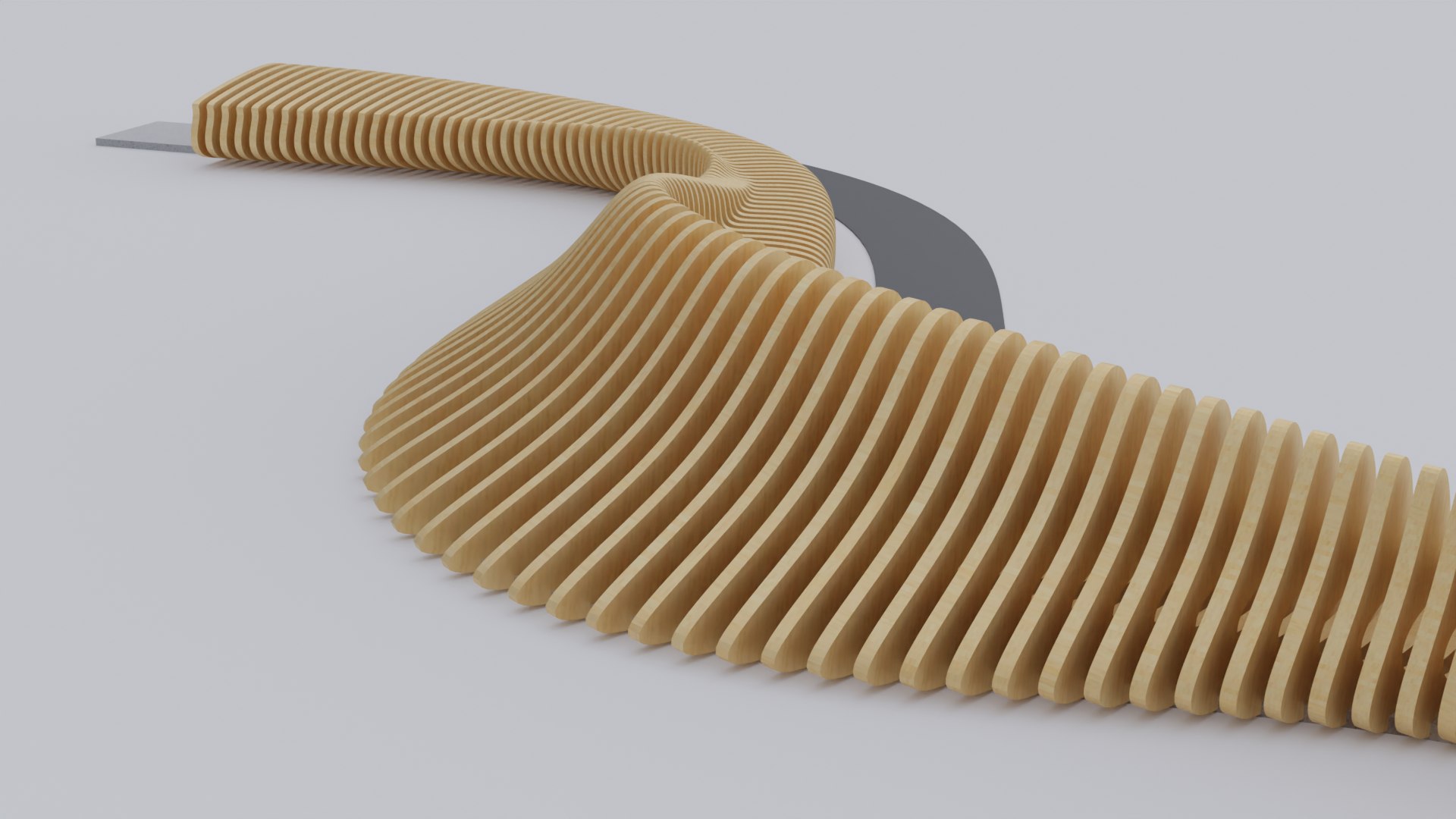 Outdoor Wavy Bench 3D Model - TurboSquid 2058404