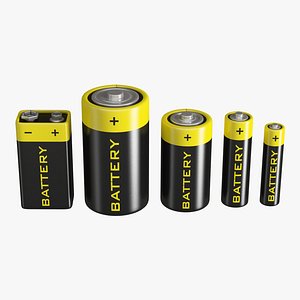 batteries set 3D model