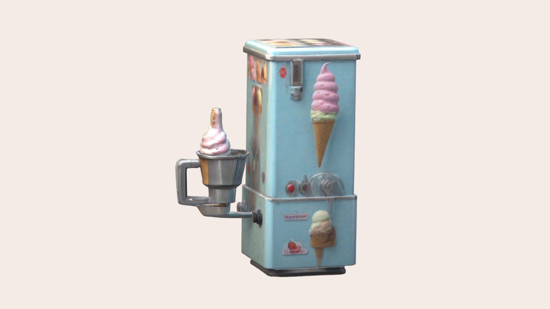 3D Ice Cream Machine Model - TurboSquid 2365409