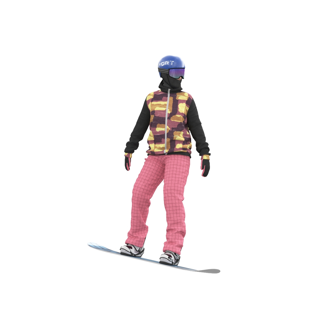 3D Model Snowboard Girls - TurboSquid 1530474
