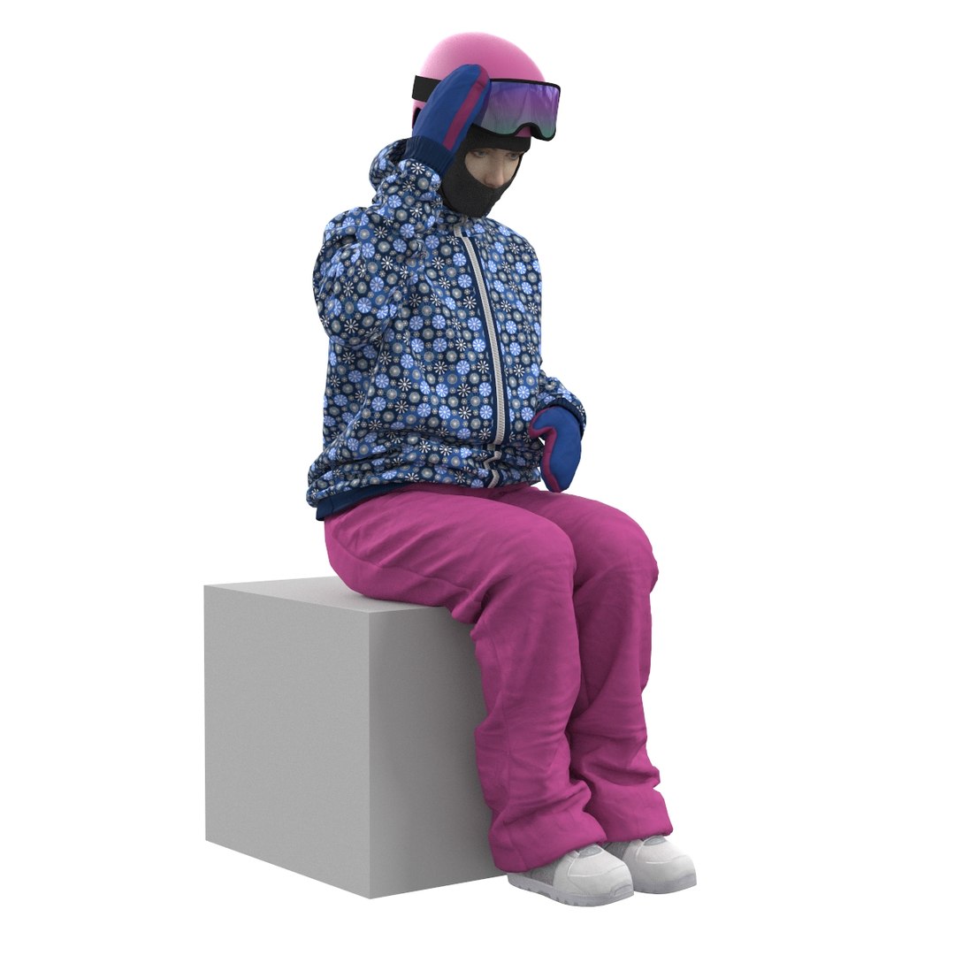 3D Model Snowboard Girls - TurboSquid 1530474