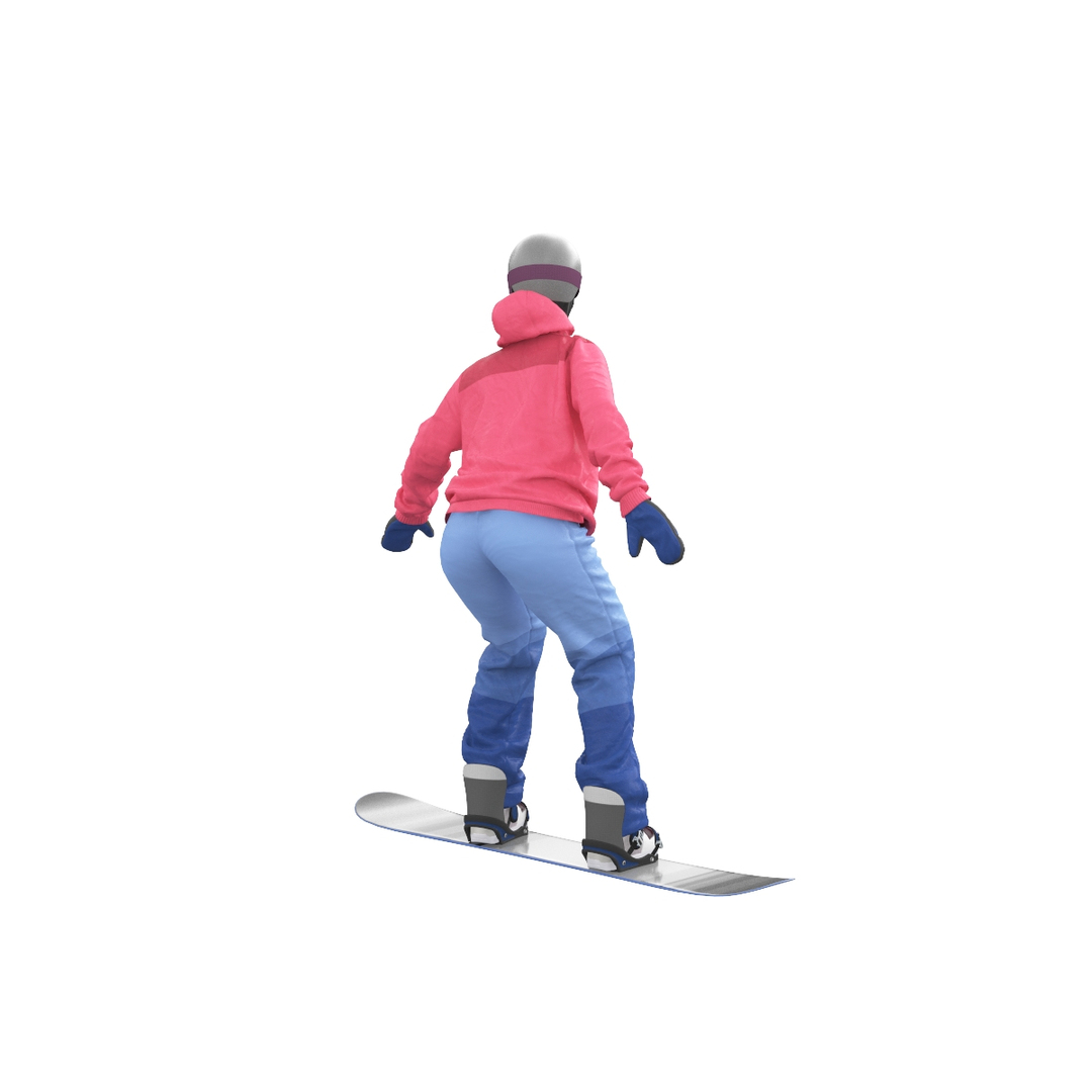 3D Model Snowboard Girls - TurboSquid 1530474