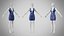 Kleid 34 Mitternachtsblauer Samt mit Design