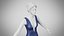 Kleid 34 Mitternachtsblauer Samt mit Design