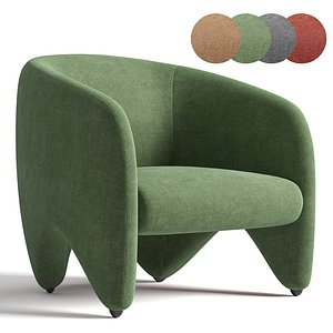 Yuzu Armchair By Arflex 3D model