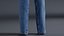 3D realistic women s jeans model