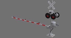 railroad crossing 3D model