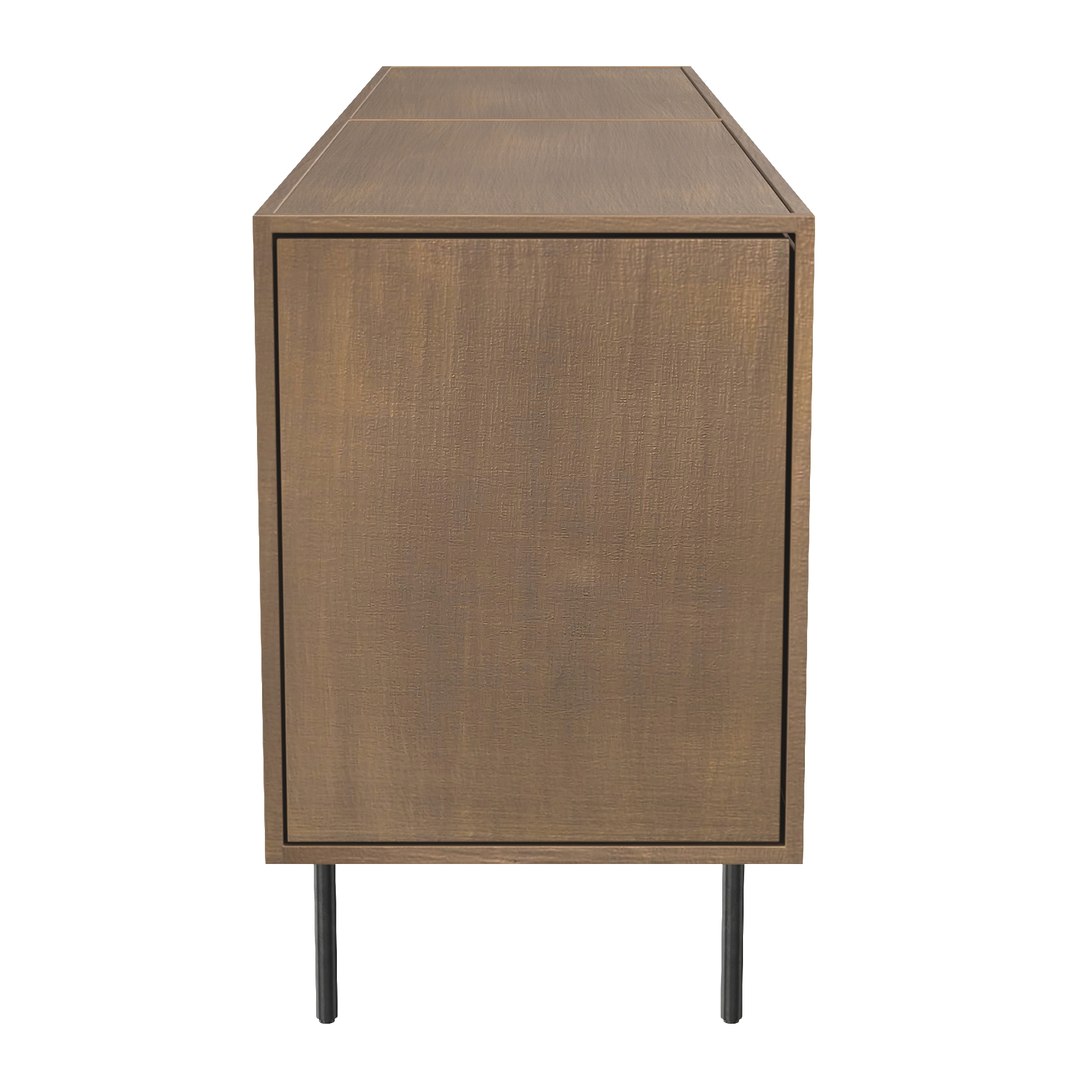 3D Sunburst Sideboard In Antique Nickel TurboSquid 2085832