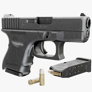 3d model gun glock 26 gen4