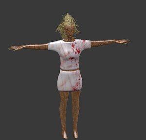 3D monster woman human model
