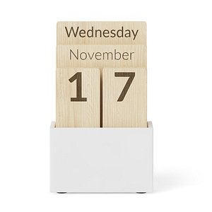 3d wooden calendar model