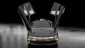 3D model Generic Futuristic Vehicle Police and Taxi Car