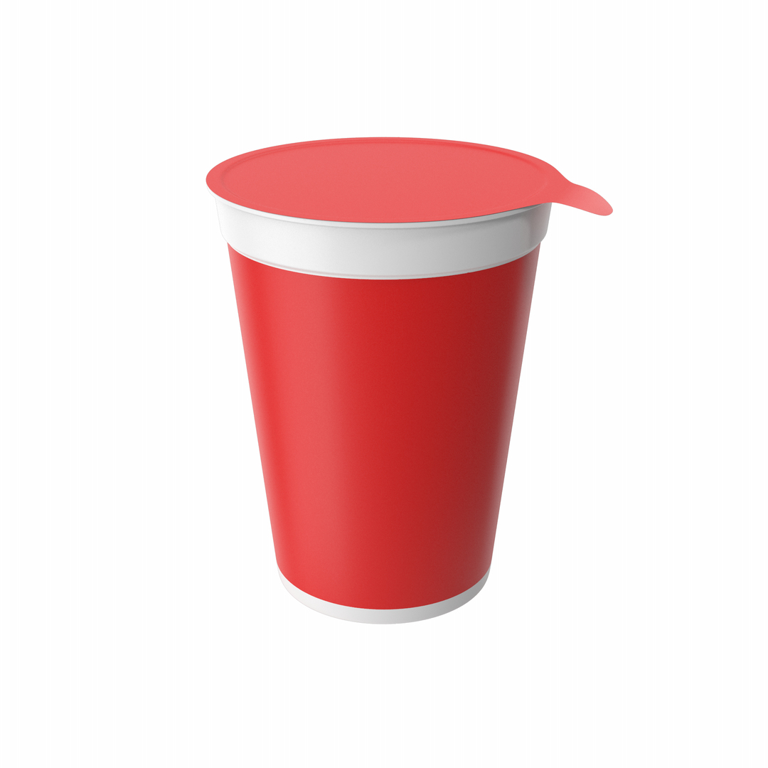 3D Red Yogurt Cup Model - TurboSquid 2122995