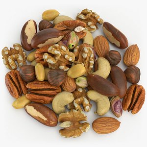 Peeled Nuts 3D model