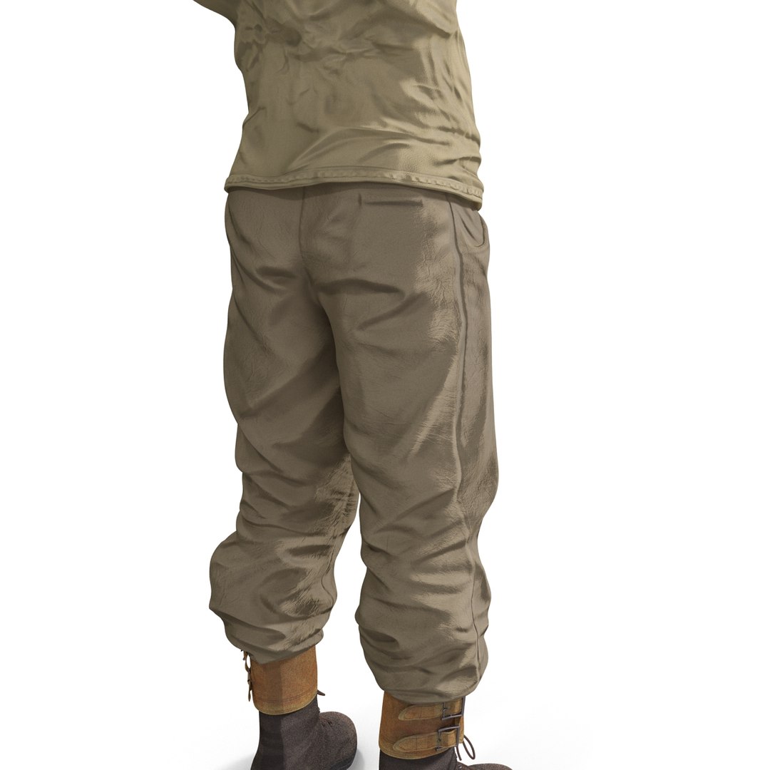 american wwii infantry soldier 3d model