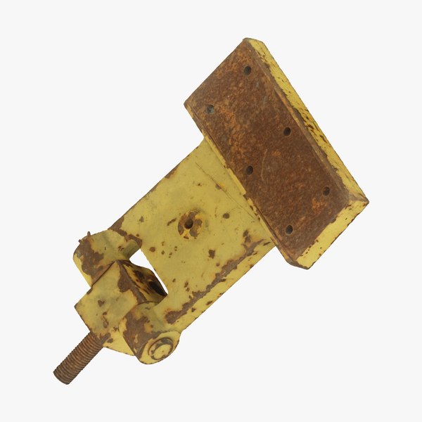 3D Rusty Iron Hinge Raw Scanned model