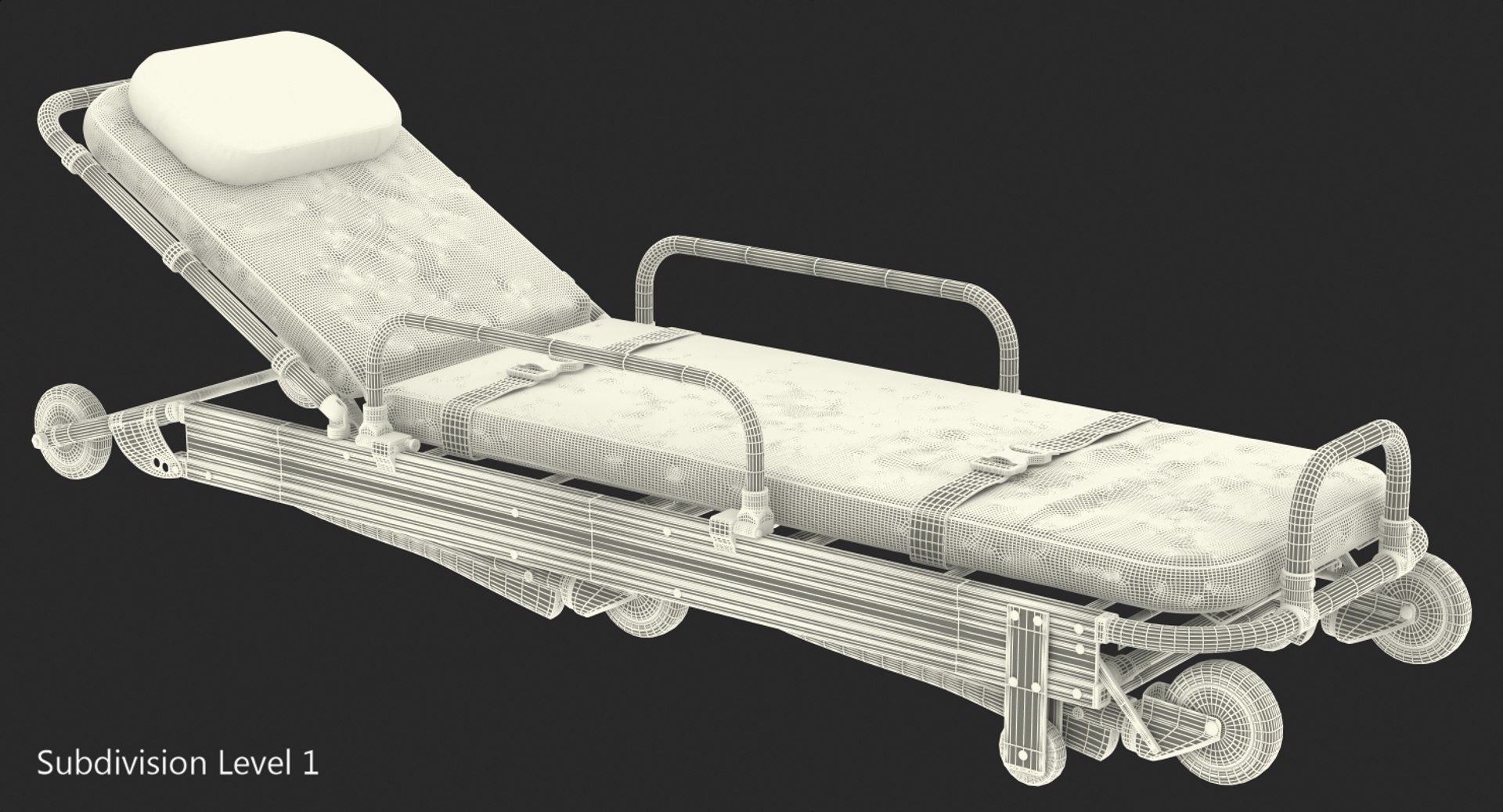 3D Folded Ambulance Stretcher Trolley Model - TurboSquid 1368490