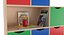 furniture cabinet shelfs kids 3D